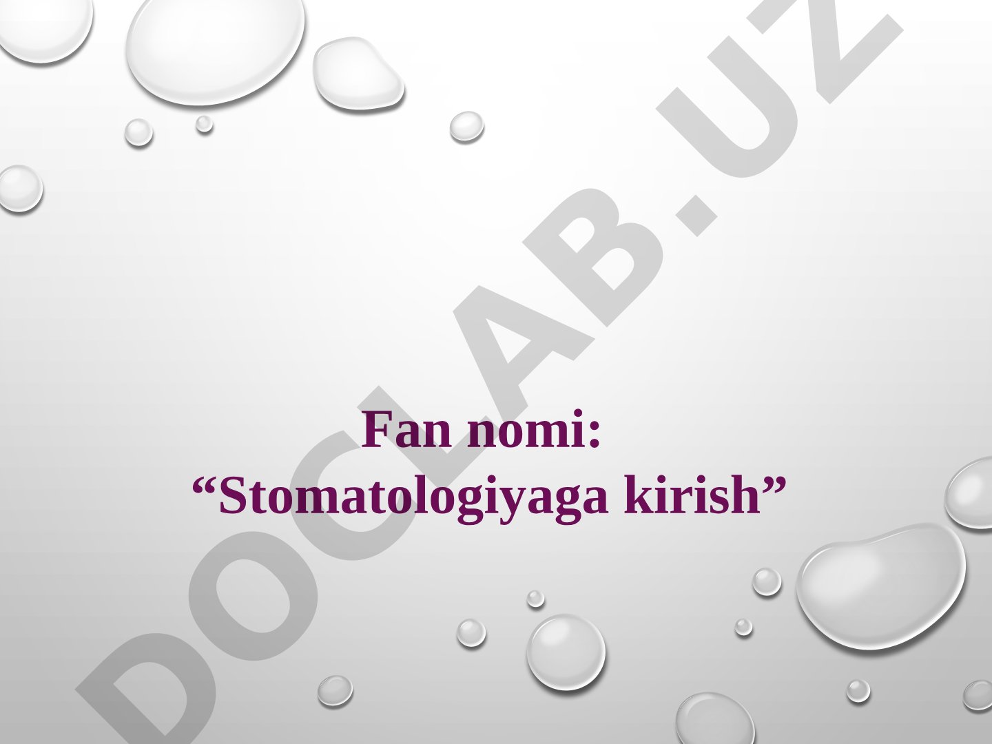 Stomatologik muassasalarda sanitariya-gigiena rejimi va SanPiN talablari