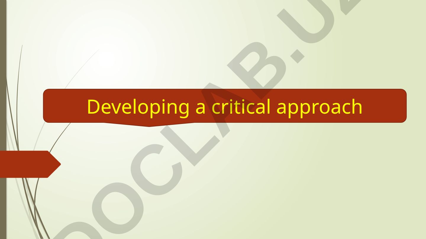 Developing a critical approach