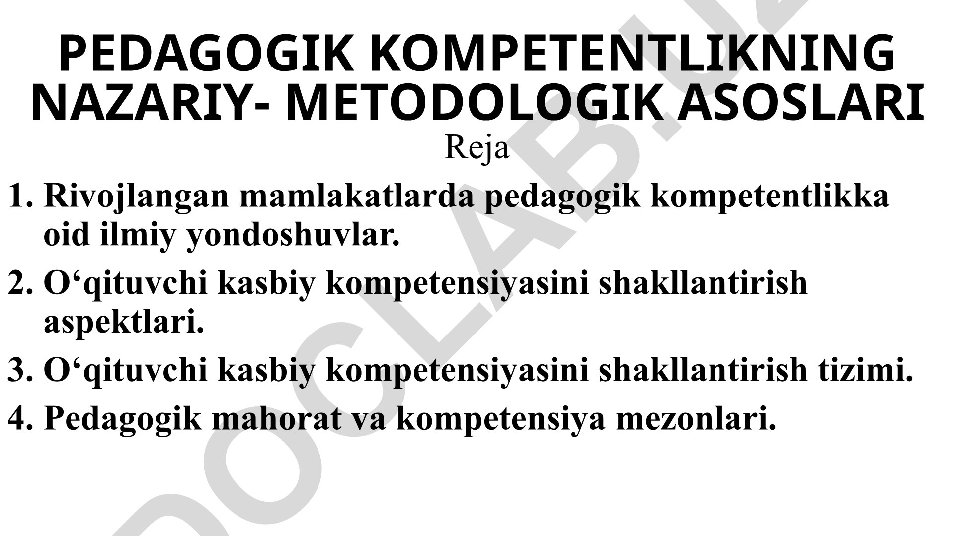 Pedagogik kompetentlikning nazariy-metodologik asoslari