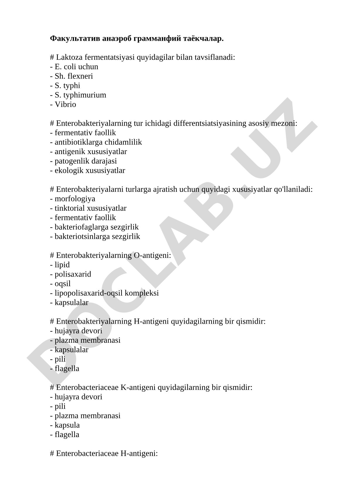 Enterobakteriyalar va laktoza fermentatsiyasi
