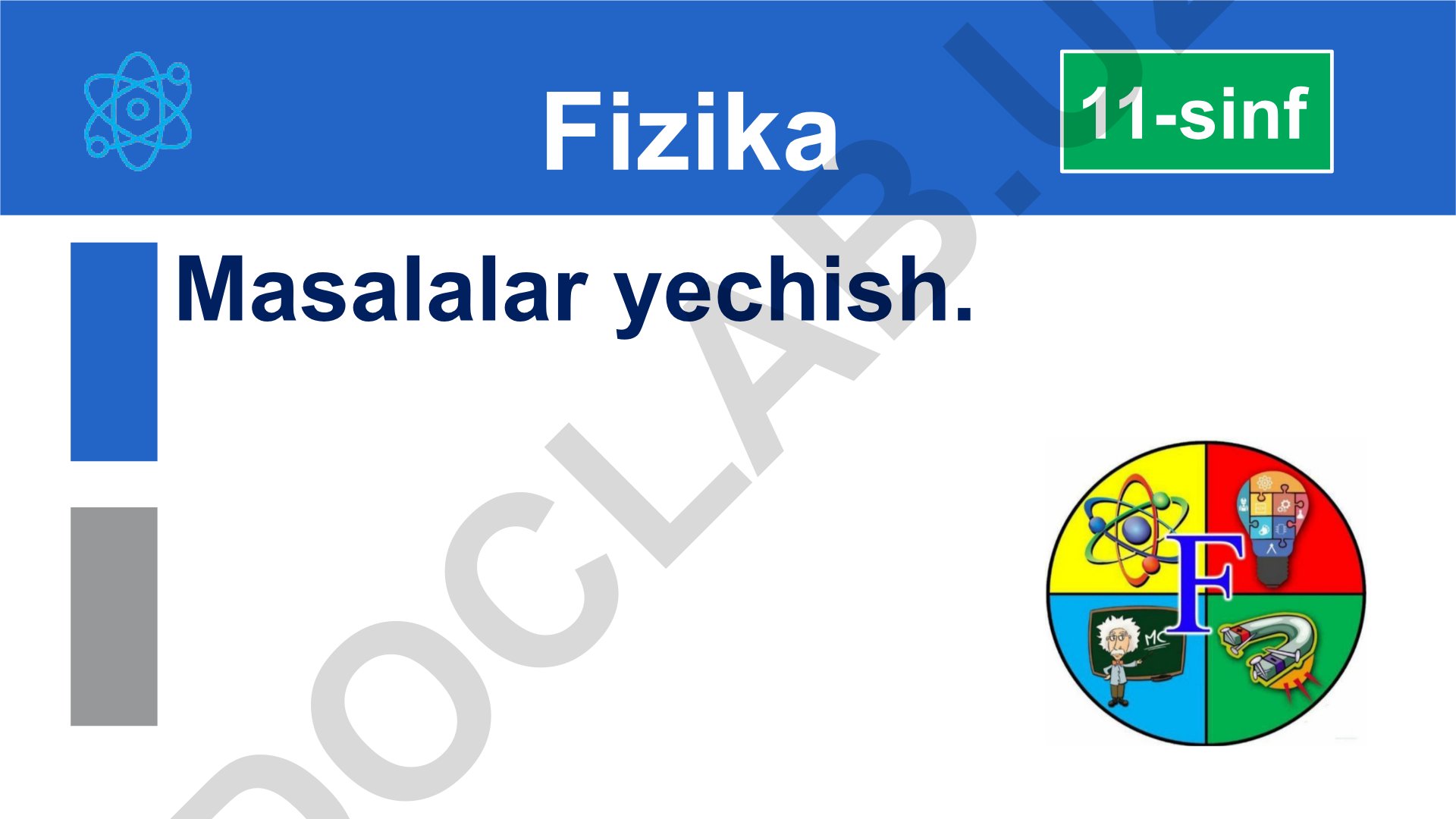 Fizika yorug'lik masalalari to'plami