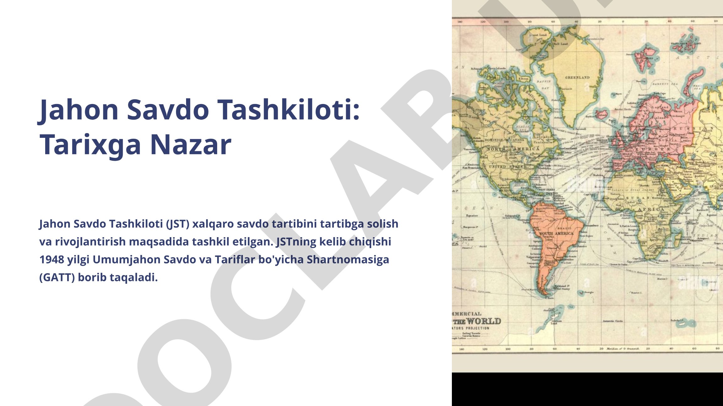 Jahon Savdo Tashkiloti: Tarixga Nazar