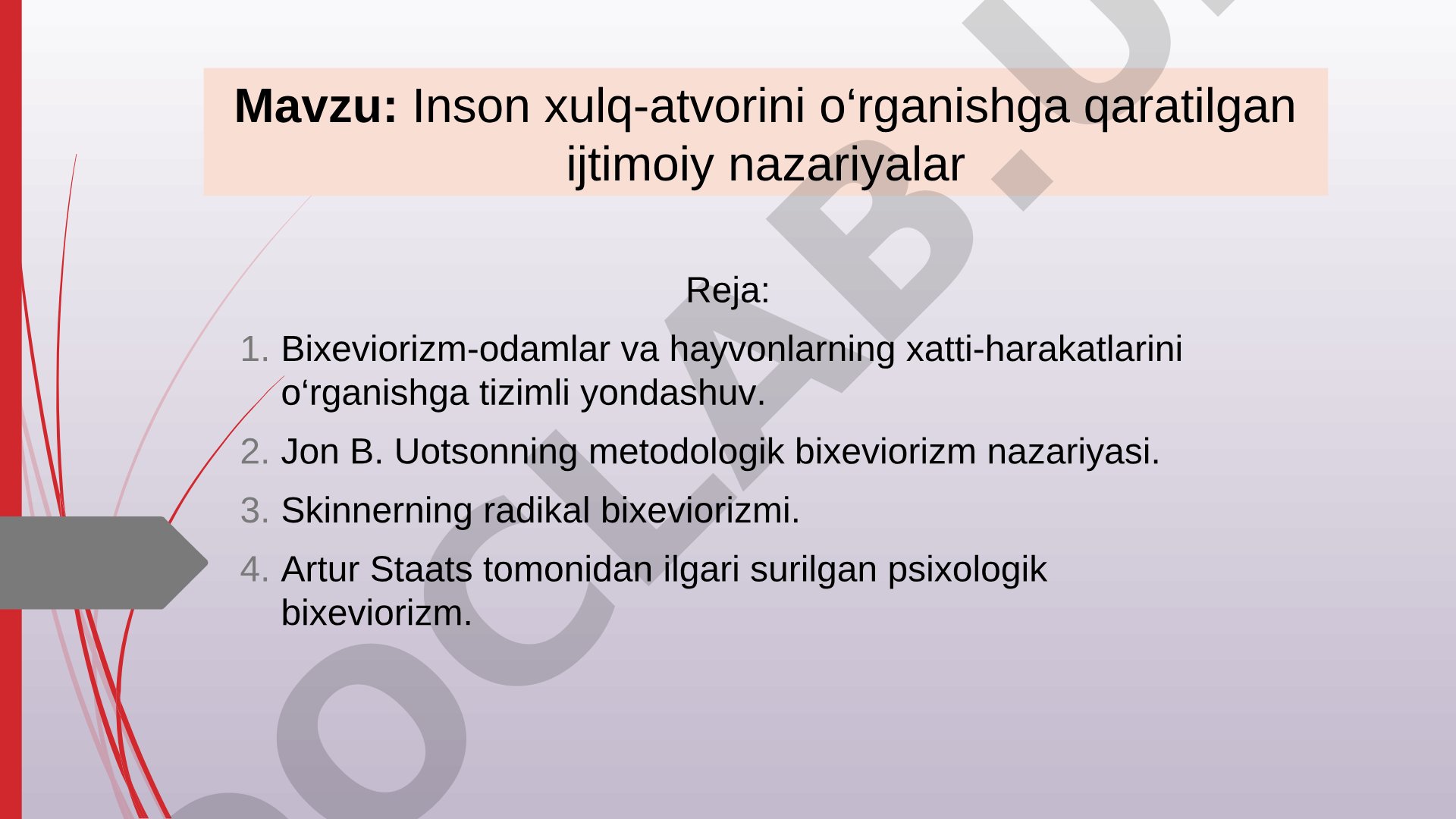 Inson xulq-atvorini o‘rganishga qaratilgan ijtimoiy nazariyalar