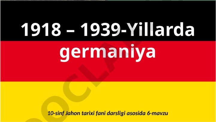Germaniya inqilobi (1918-1939)