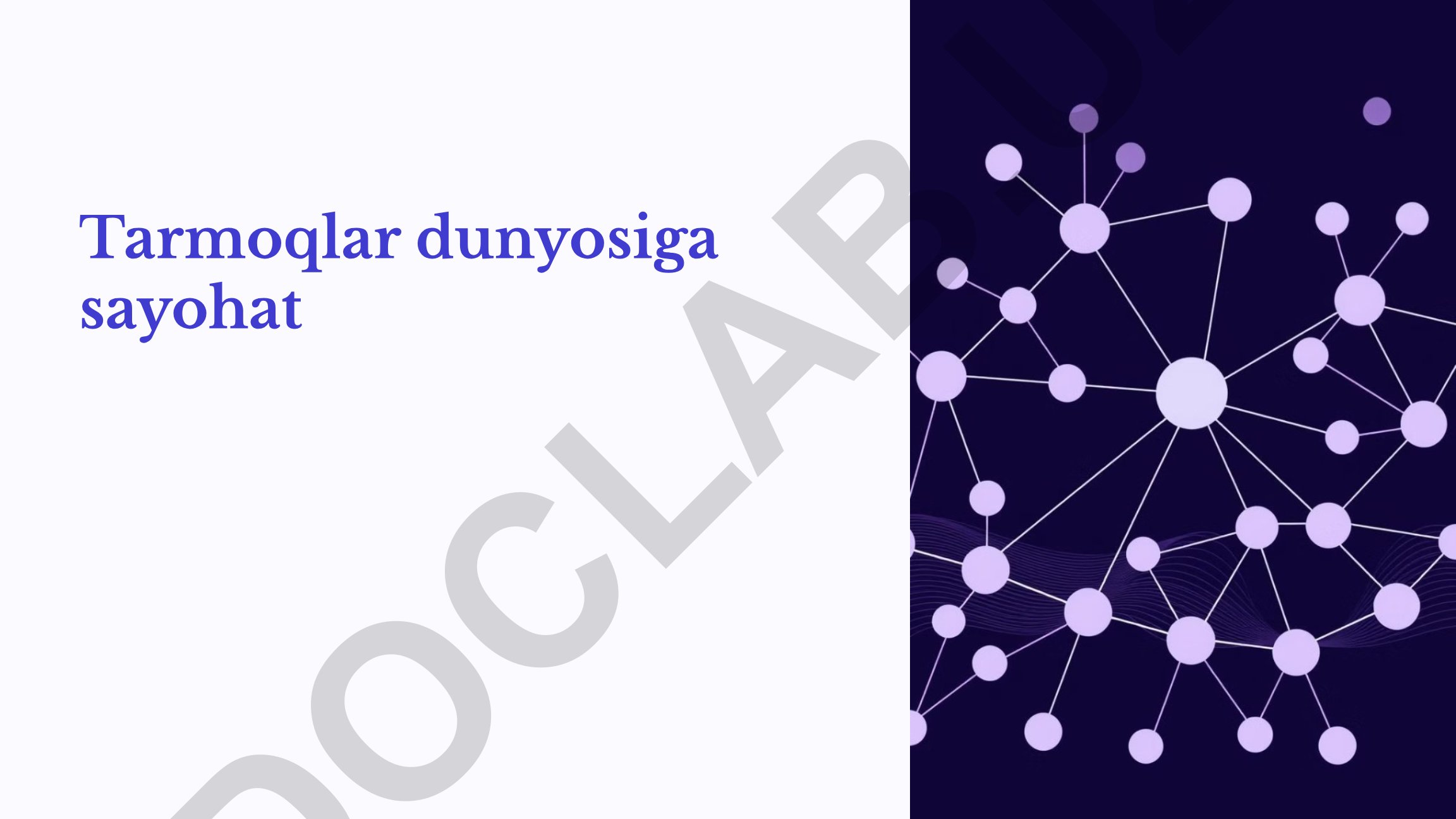 Tarmoqlar dunyosiga sayohat: turlari, topologiyasi va xavfsizligi