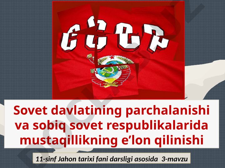 Sovet davlatining parchalanishi va MDHning tashkil topishi