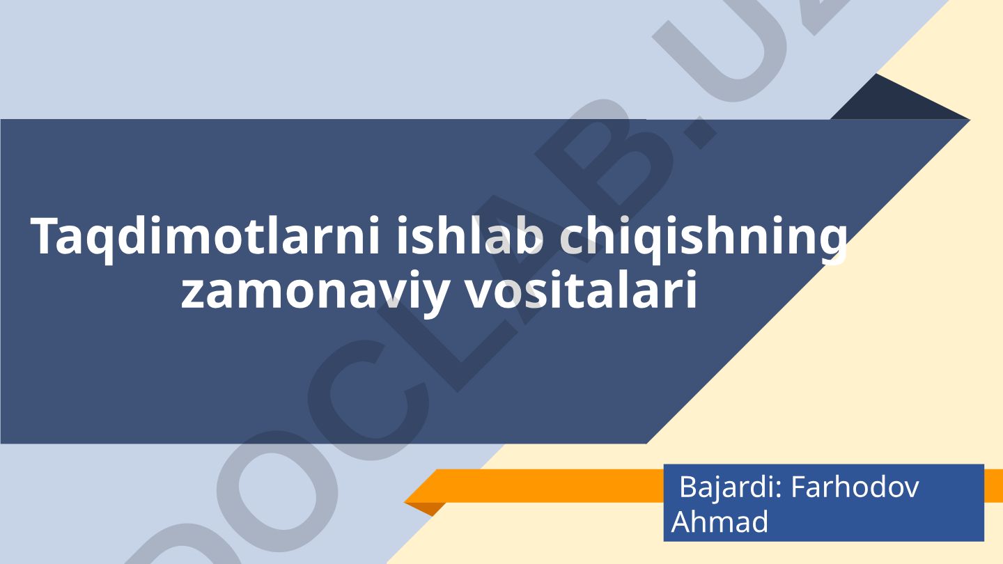 Taqdimotlarni ishlab chiqishning zamonaviy vositalari