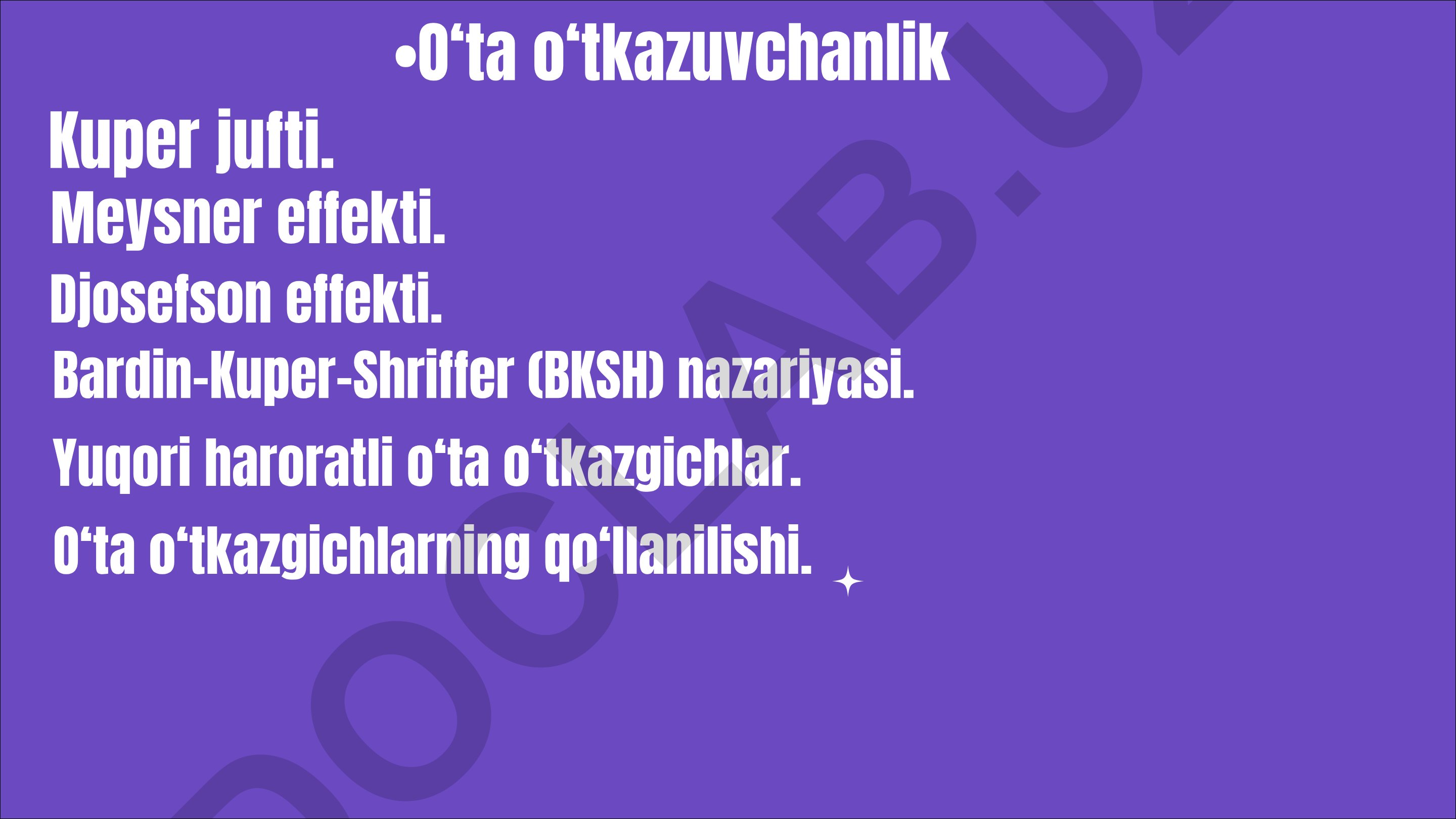 O‘ta o‘tkazuvchanlik hodisasi: Meysner effekti, Kuper jufti va BKSH nazariyasi