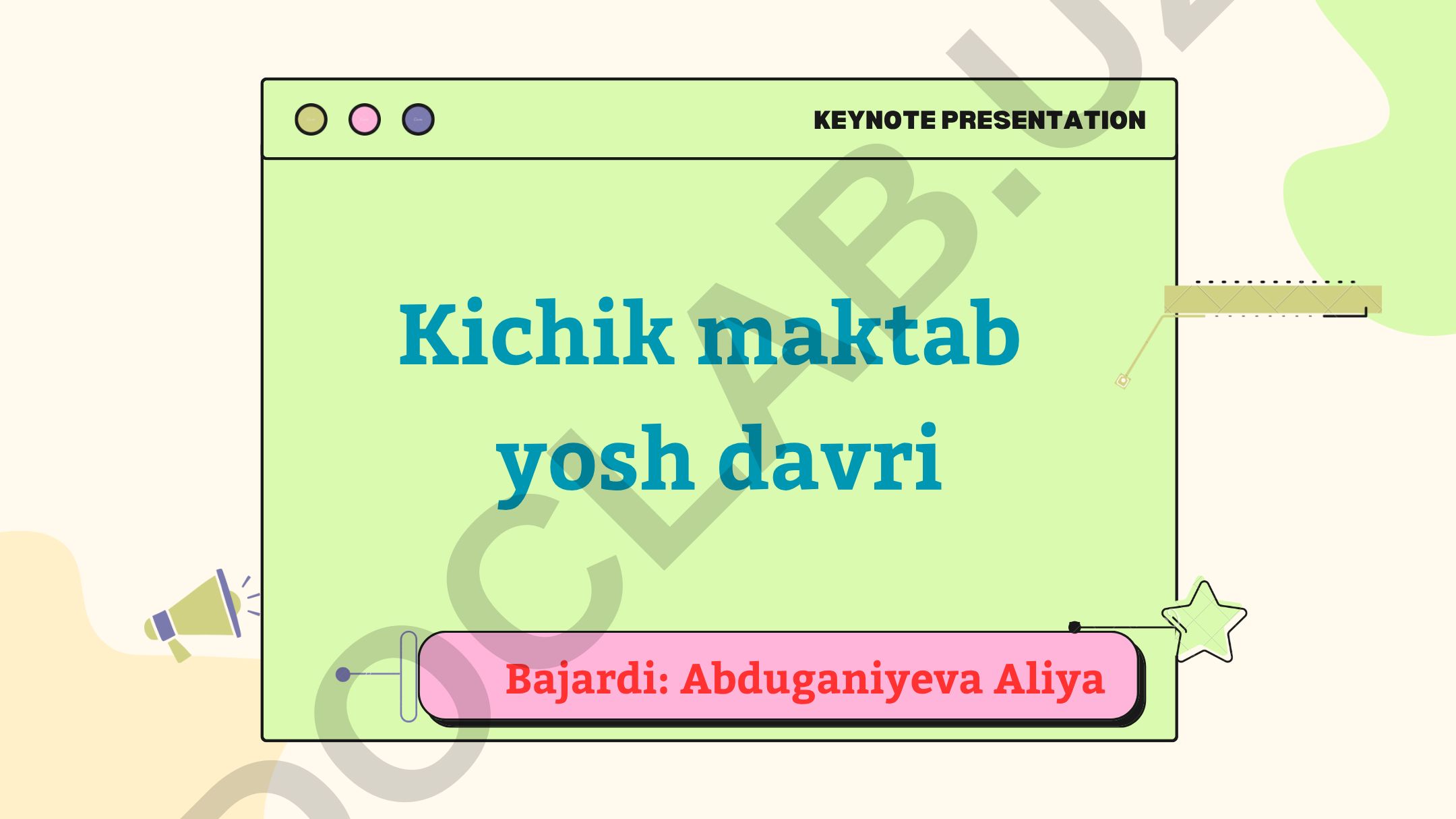 Kichik maktab yosh davri