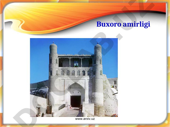 Buxoro amirligi tarixi va davlat boshqaruvi
