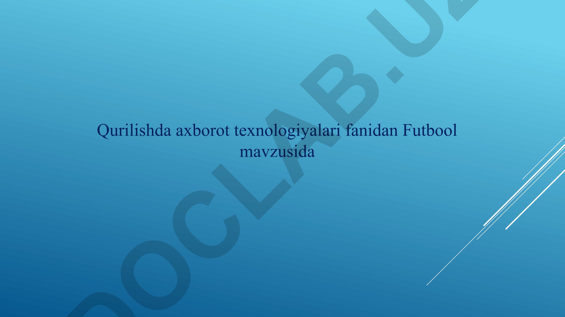 Futbol sport o'yini haqida