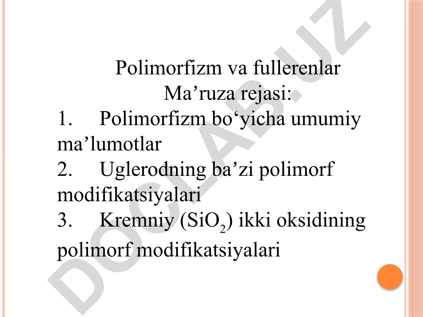 Polimorfizm va fullerenlar
