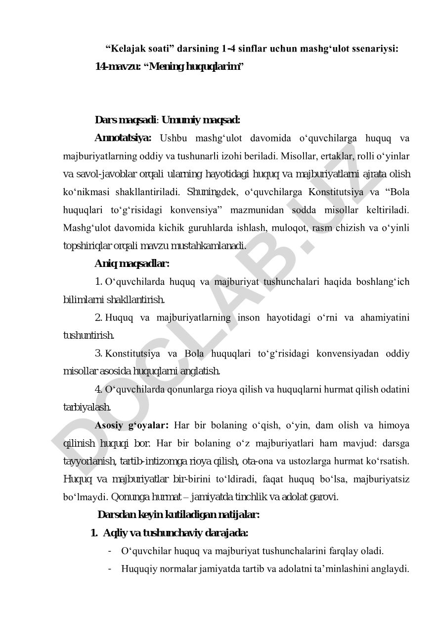 Mening huquqlarim
