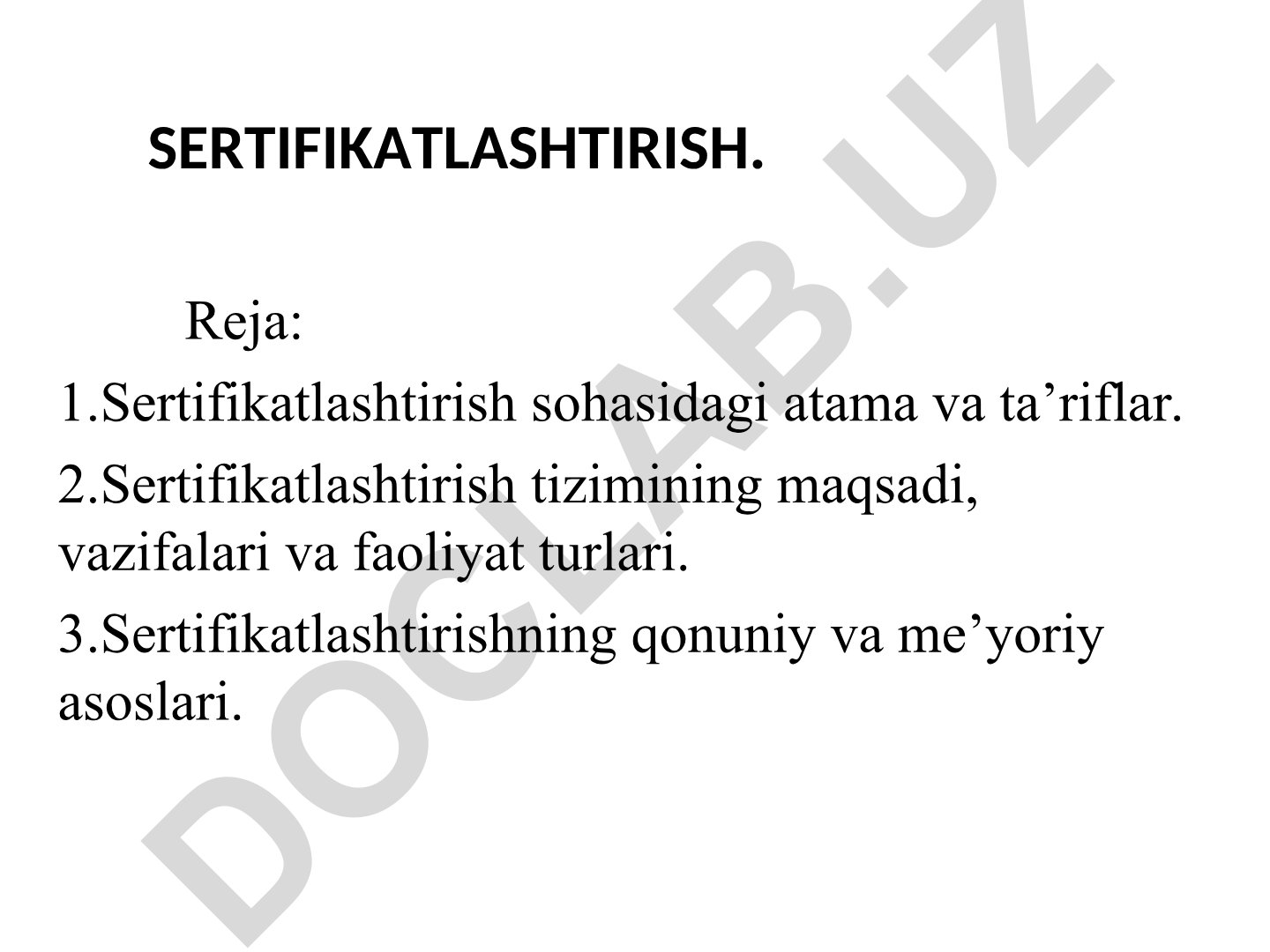 Sertifikatlashtirish: atamalar, tizim, qonuniy asoslar