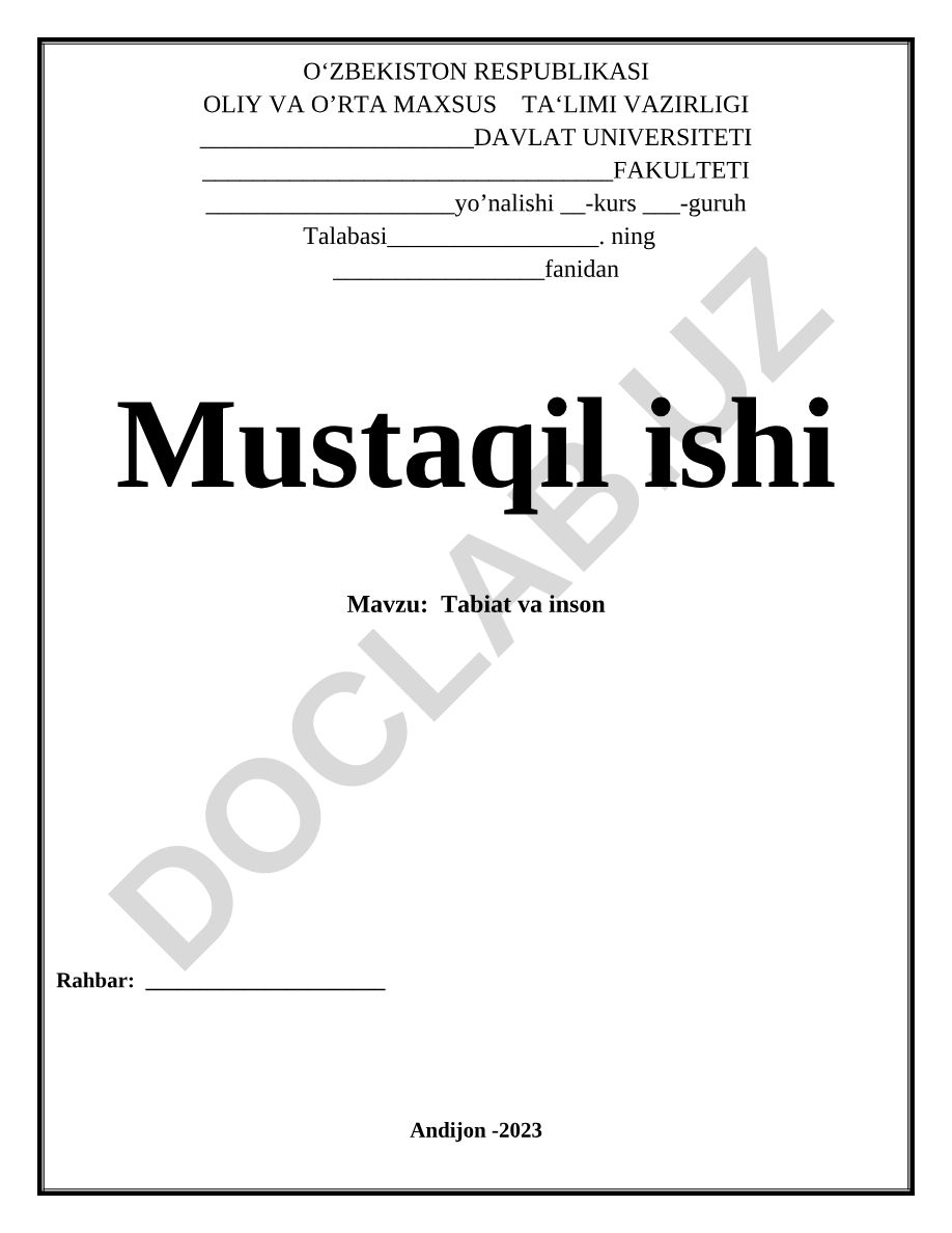 Tabiat va inson
