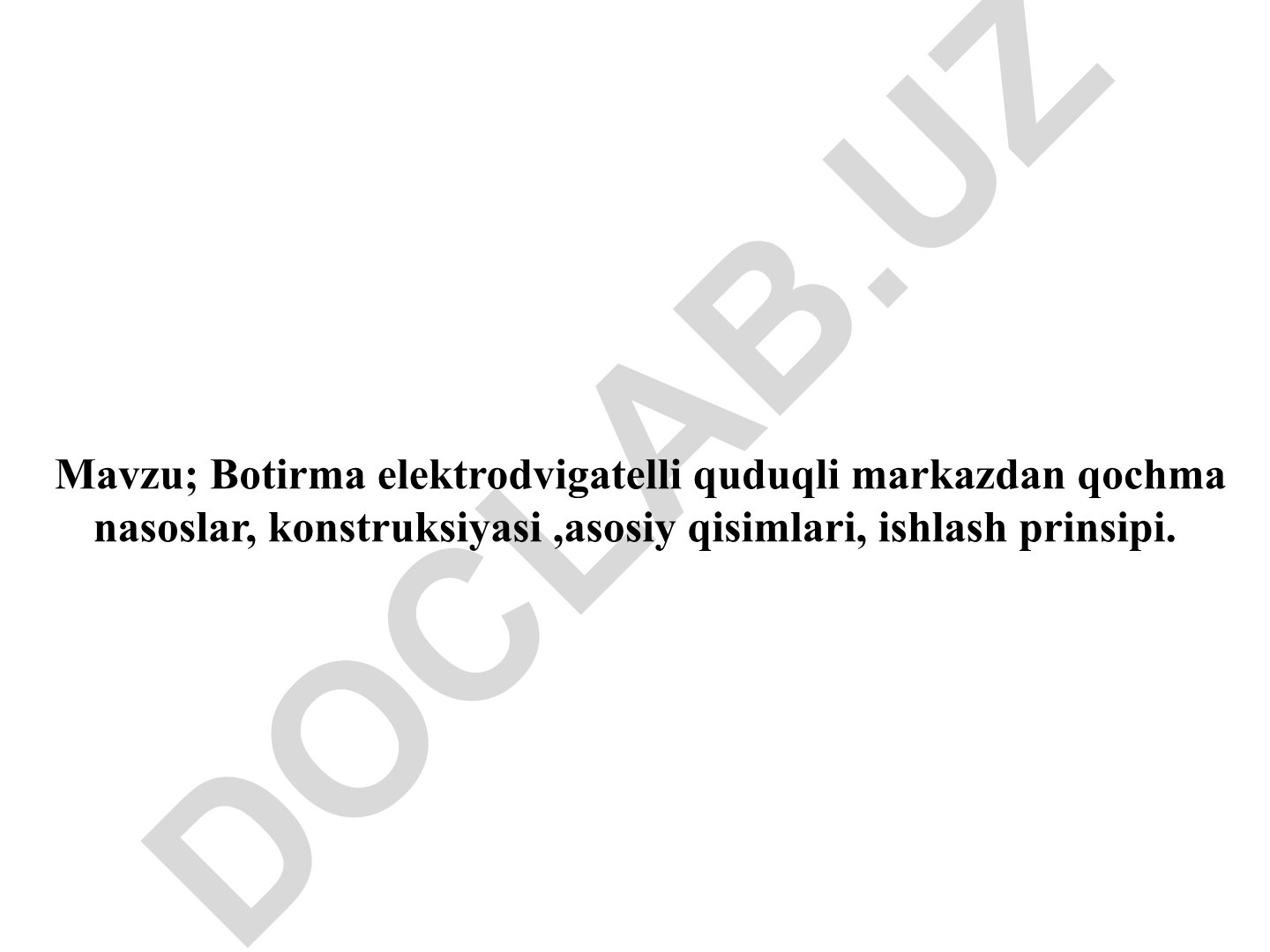 Botirma elektrodvigatelli quduqli markazdan qochma nasoslar