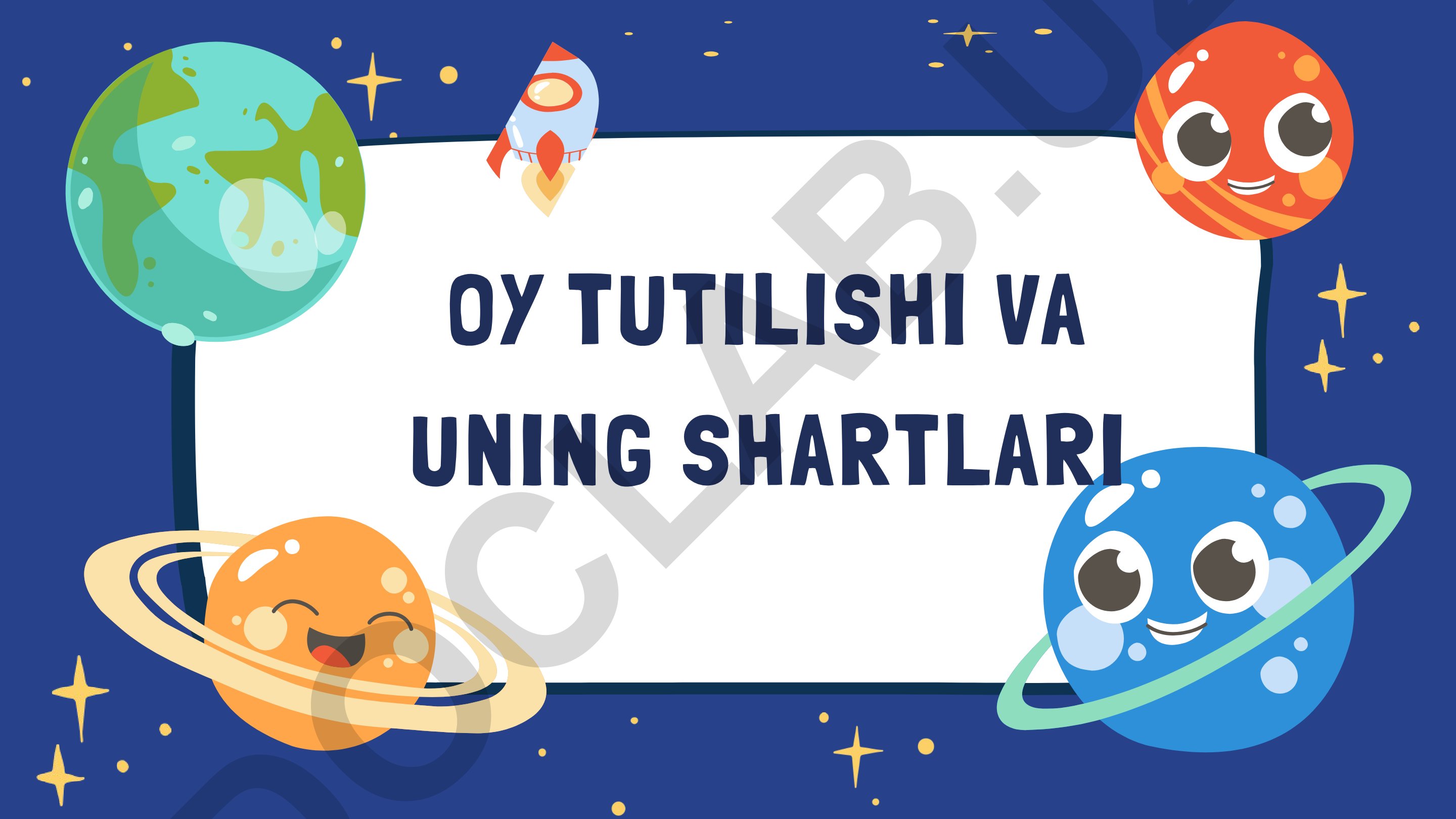 Oy tutilishi va uning shartlari
