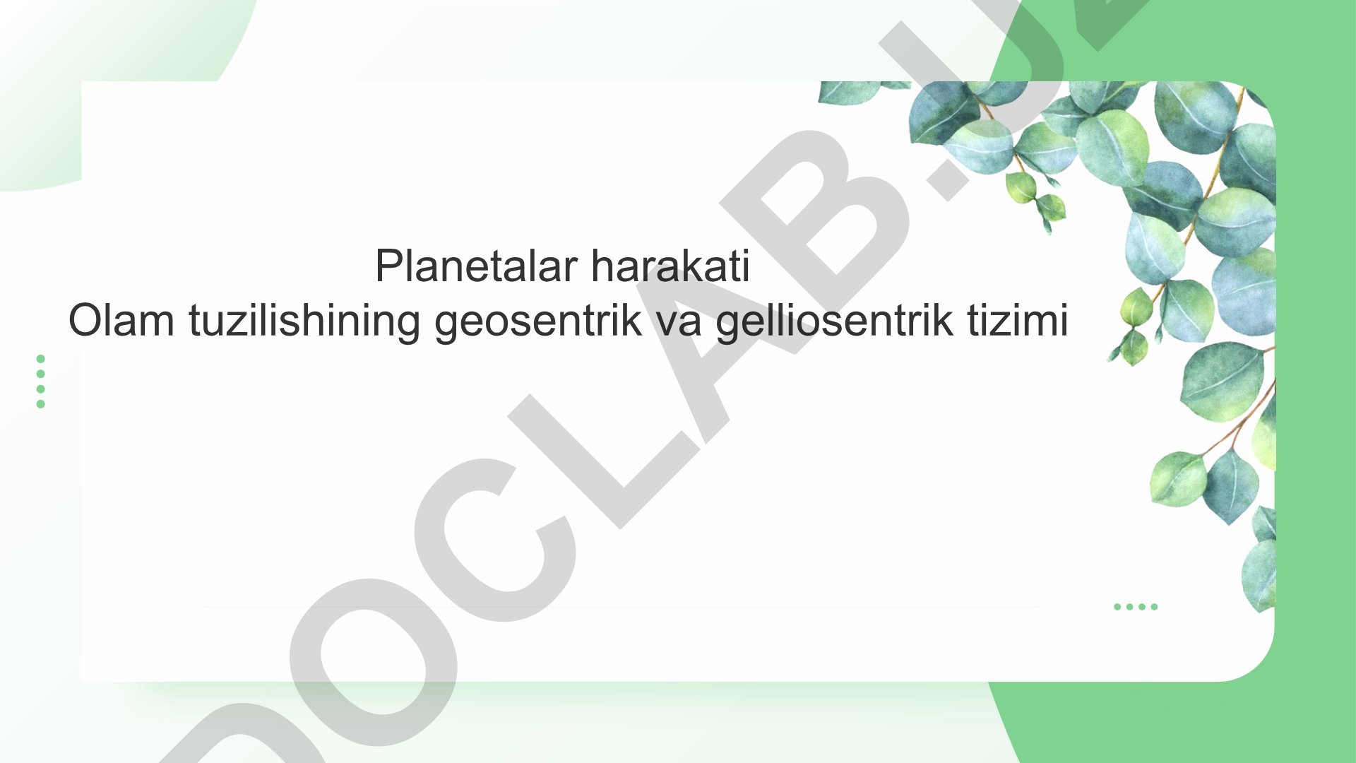 Planetalar harakati: Geosentrik va gelliosentrik tizimlar