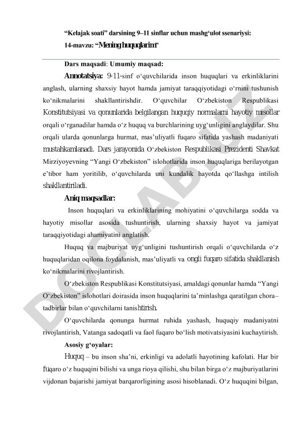 Mening huquqlarim