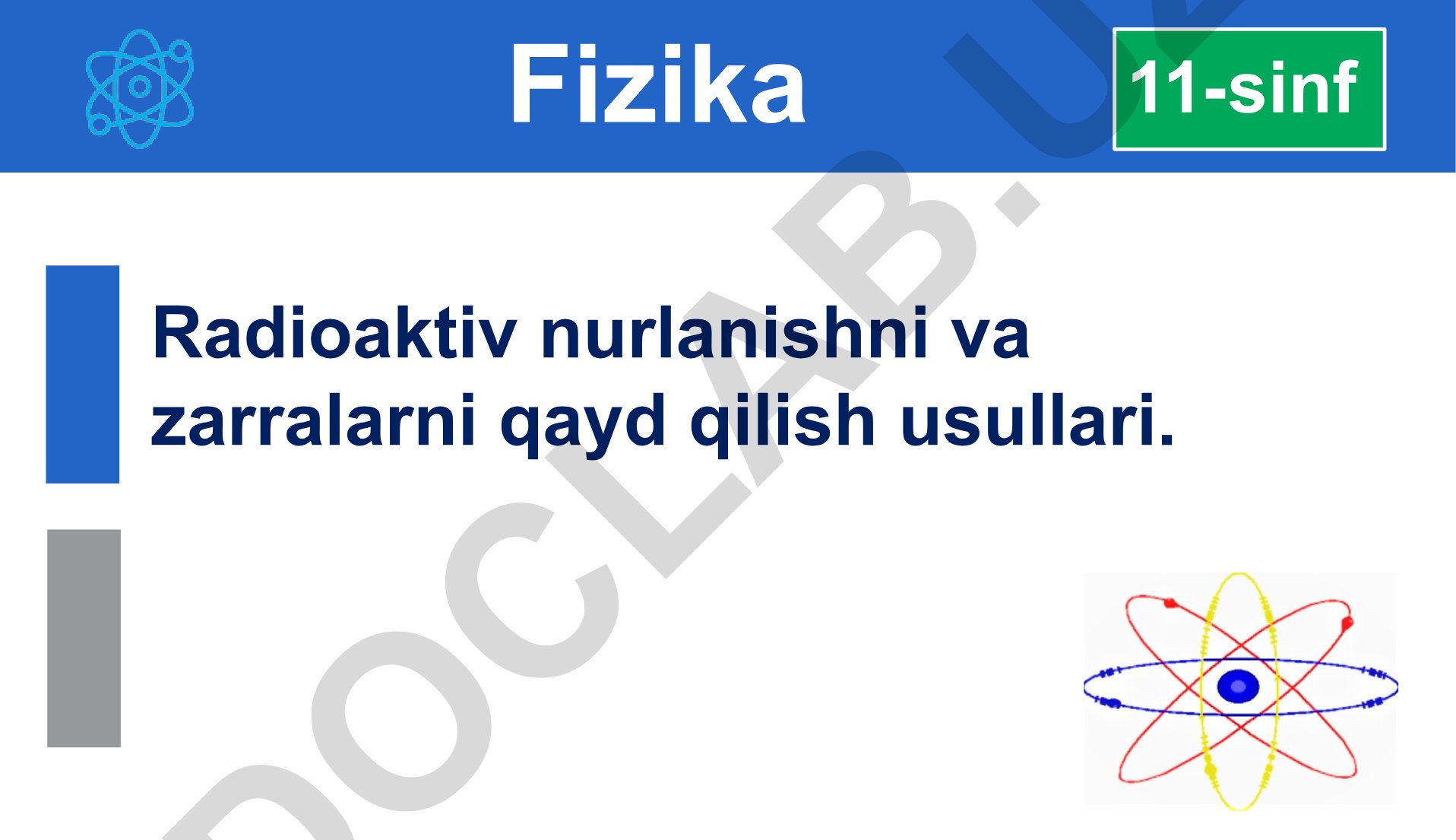 Radioaktiv nurlanishni va zarralarni qayd qilish usullari