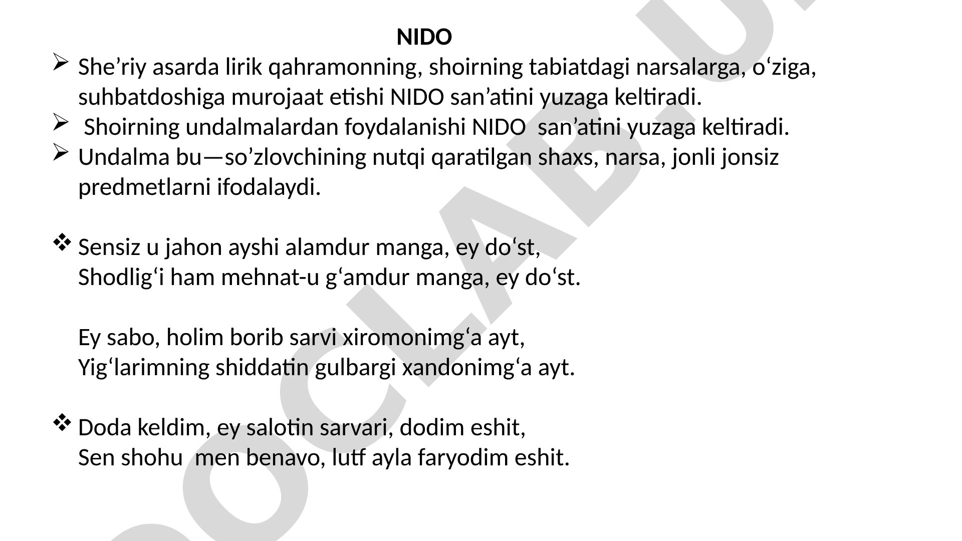 Nido san'ati