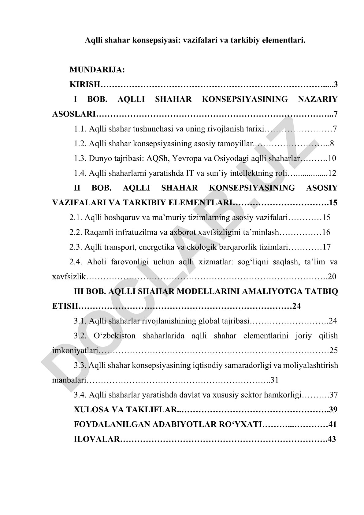 Aqlli shahar konsepsiyasi: vazifalari va tarkibiy elementlari