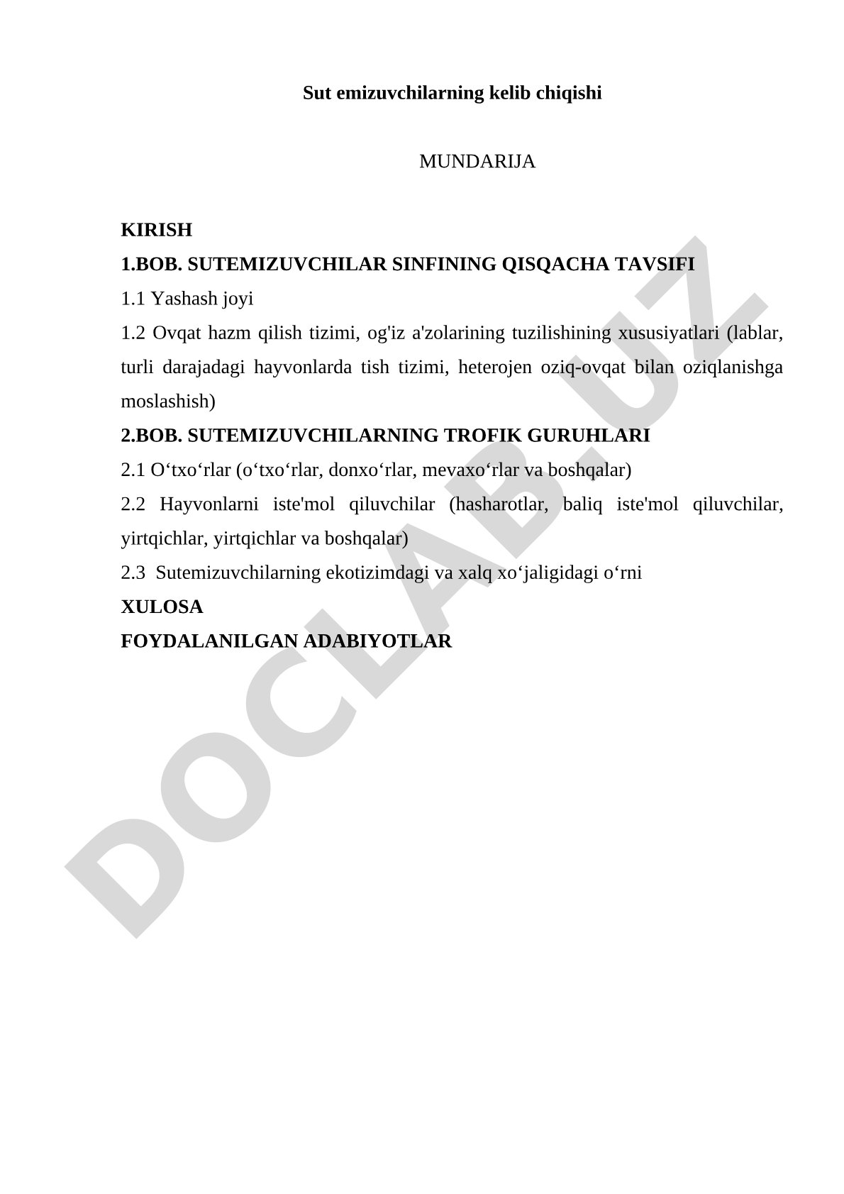 Sut emizuvchilarning kelib chiqishi