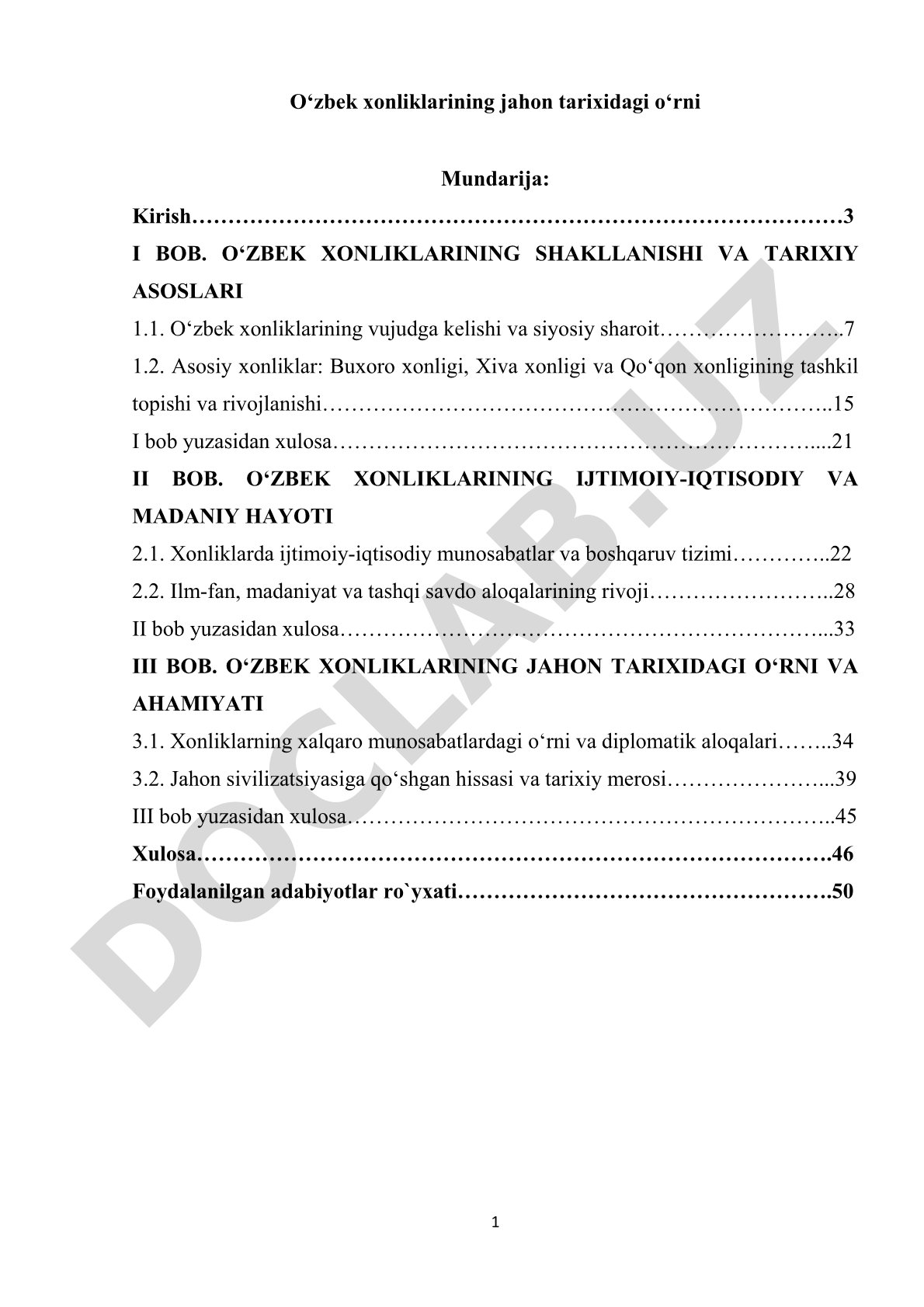 O‘zbek xonliklarining jahon tarixidagi o‘rni