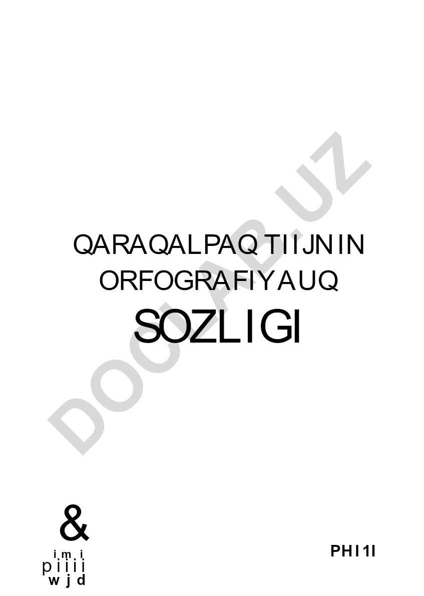 Qaraqalpaq tilinin orfografiyaliq sozligi