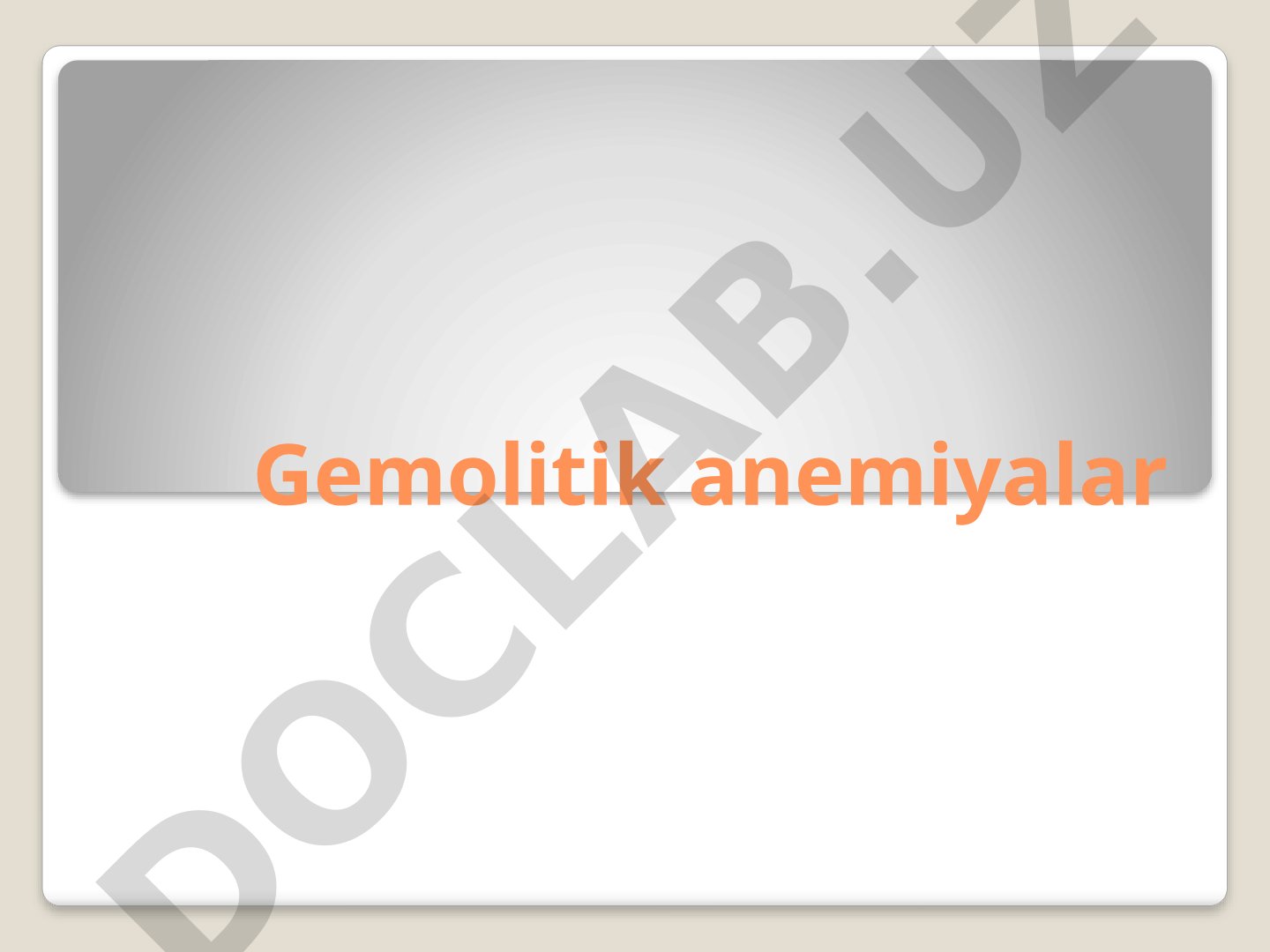 Gemolitik anemiyalar va temir tanqisligi anemiyasi statistikasi
