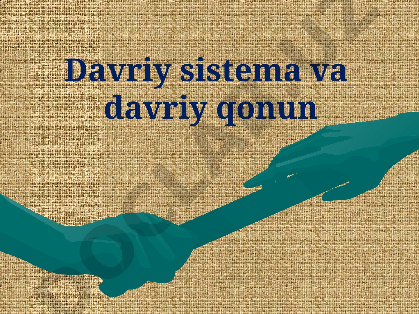 Davriy sistema va davriy qonun