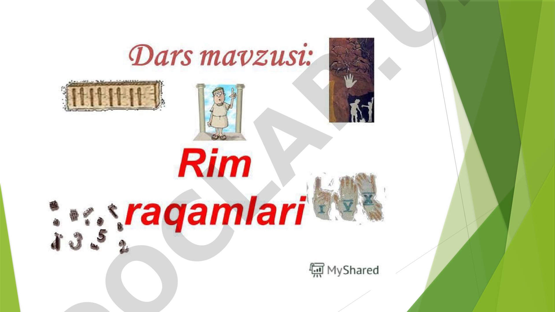Rim va arab raqamlarining yozilishi