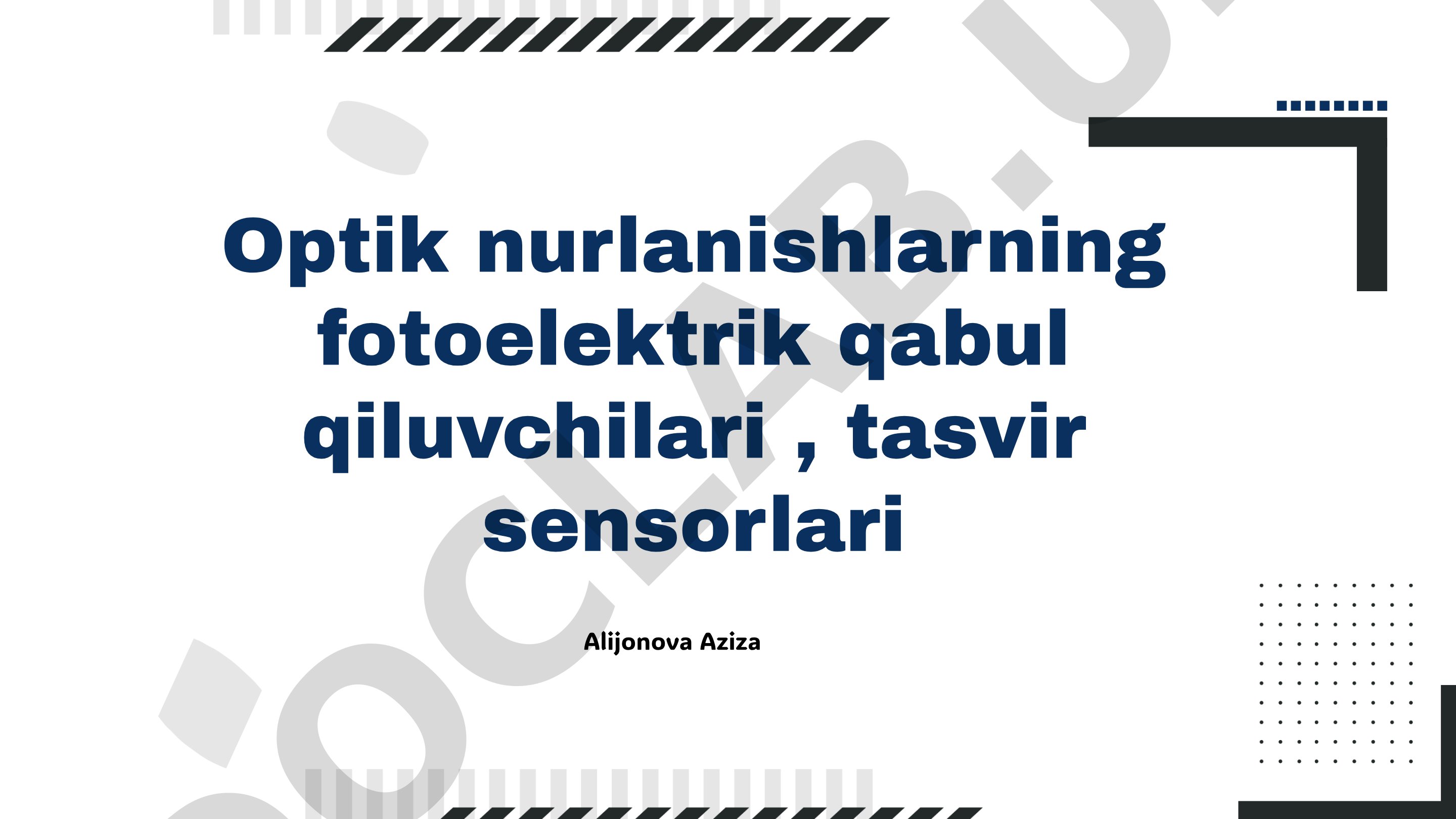 Optik nurlanishlarning fotoelektrik qabul qiluvchilari, tasvir sensorlari
