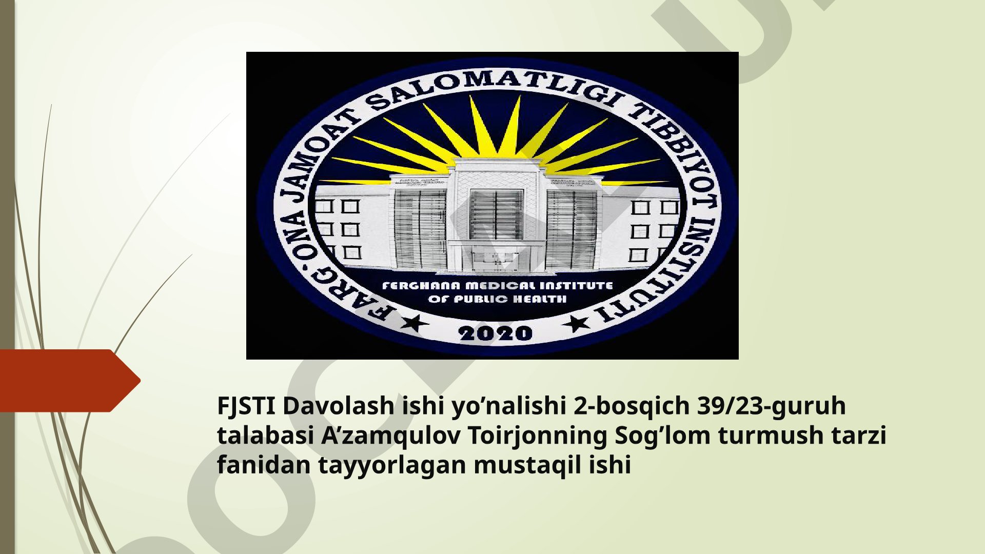 Gipodinamiya va uning oqibatlari