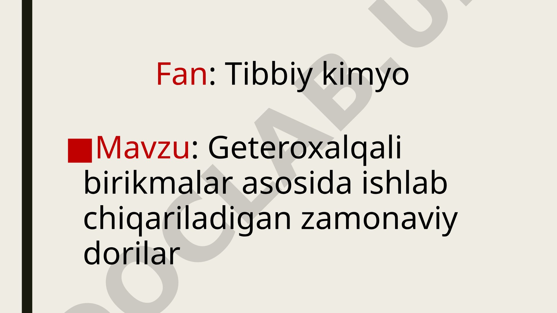 Geteroxalqali birikmalar asosida ishlab chiqariladigan zamonaviy dorilar