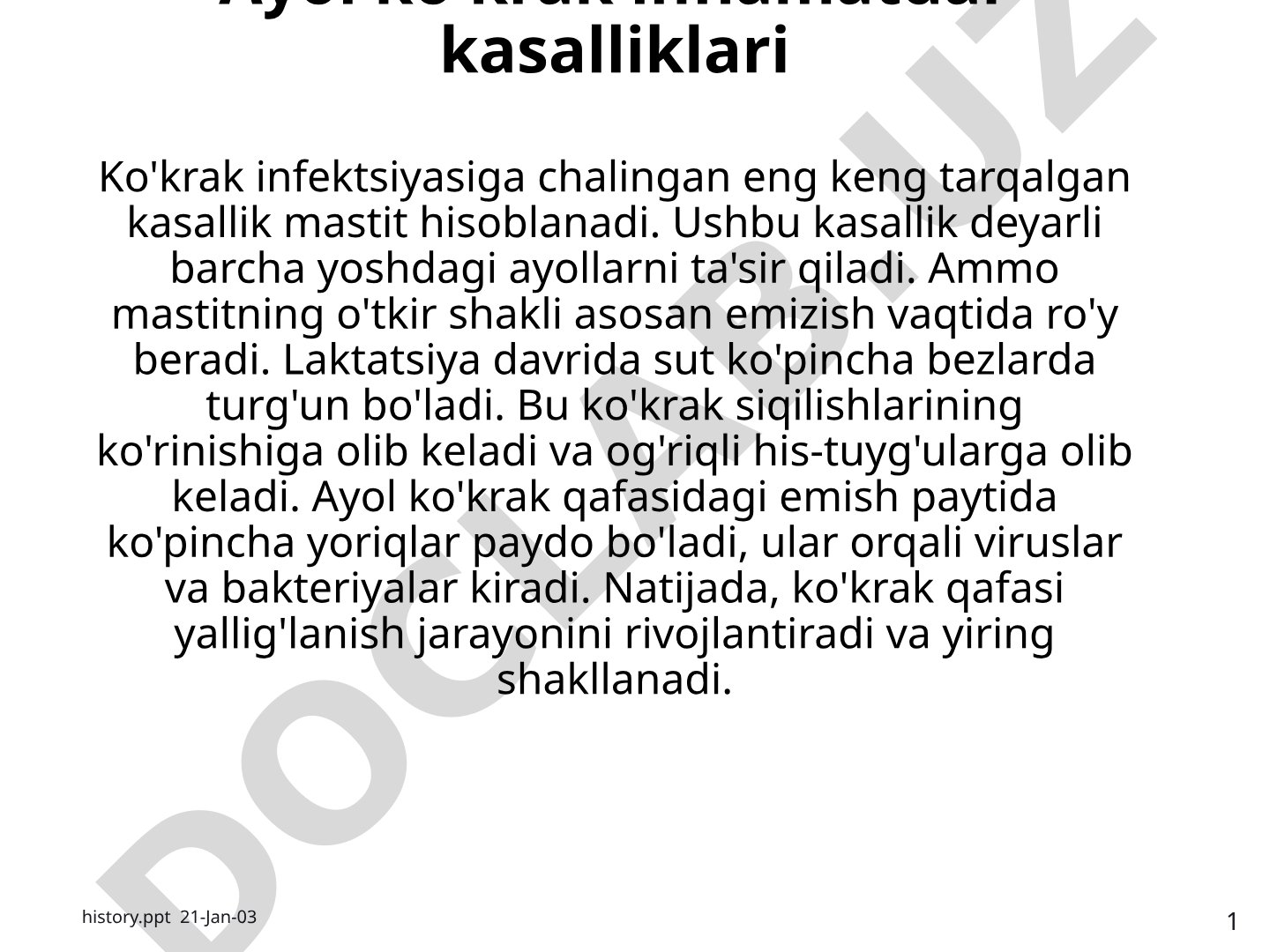 Ayol ko'krak inflamatuar kasalliklari