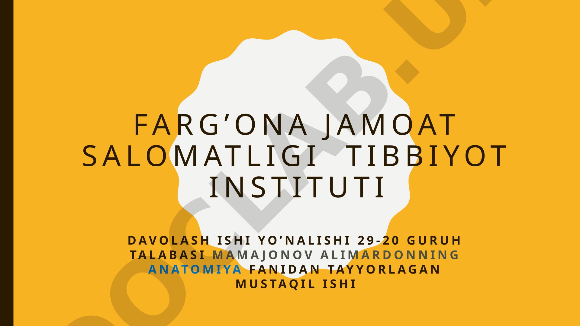 Oyoq erkin qismi suyaklari; tuzilishi uning yoshga doir o'zgarishlari