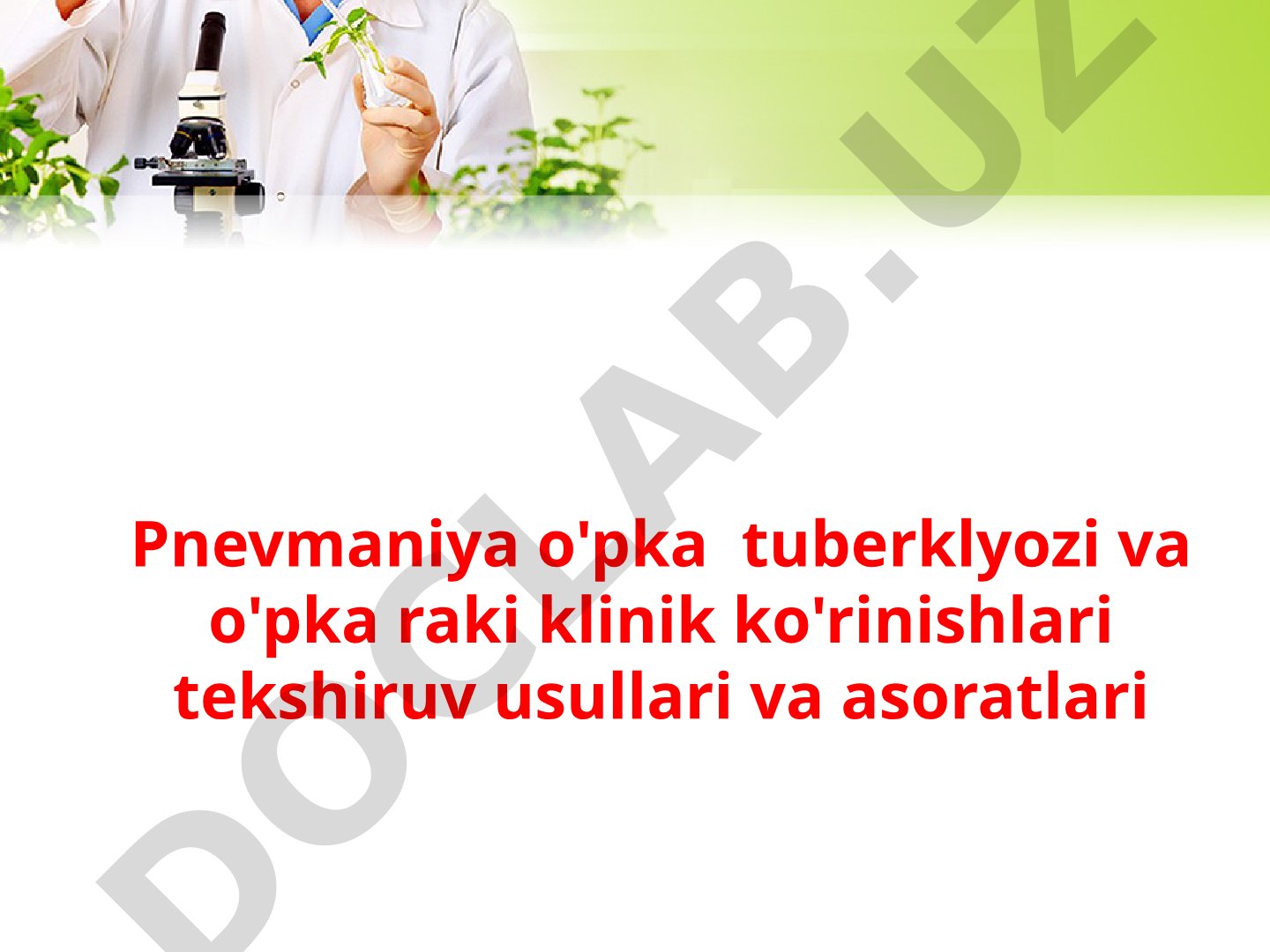Pnevmaniya, o'pka tuberkulyozi va o'pka raki klinik ko'rinishlari