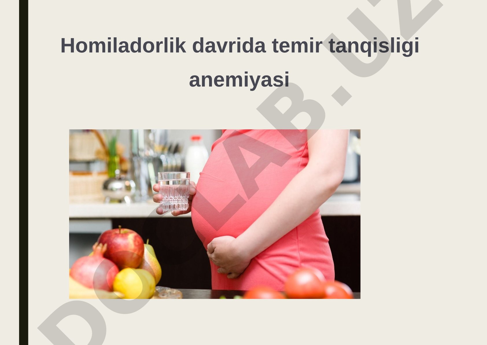 Homiladorlik davrida temir tanqisligi anemiyasi