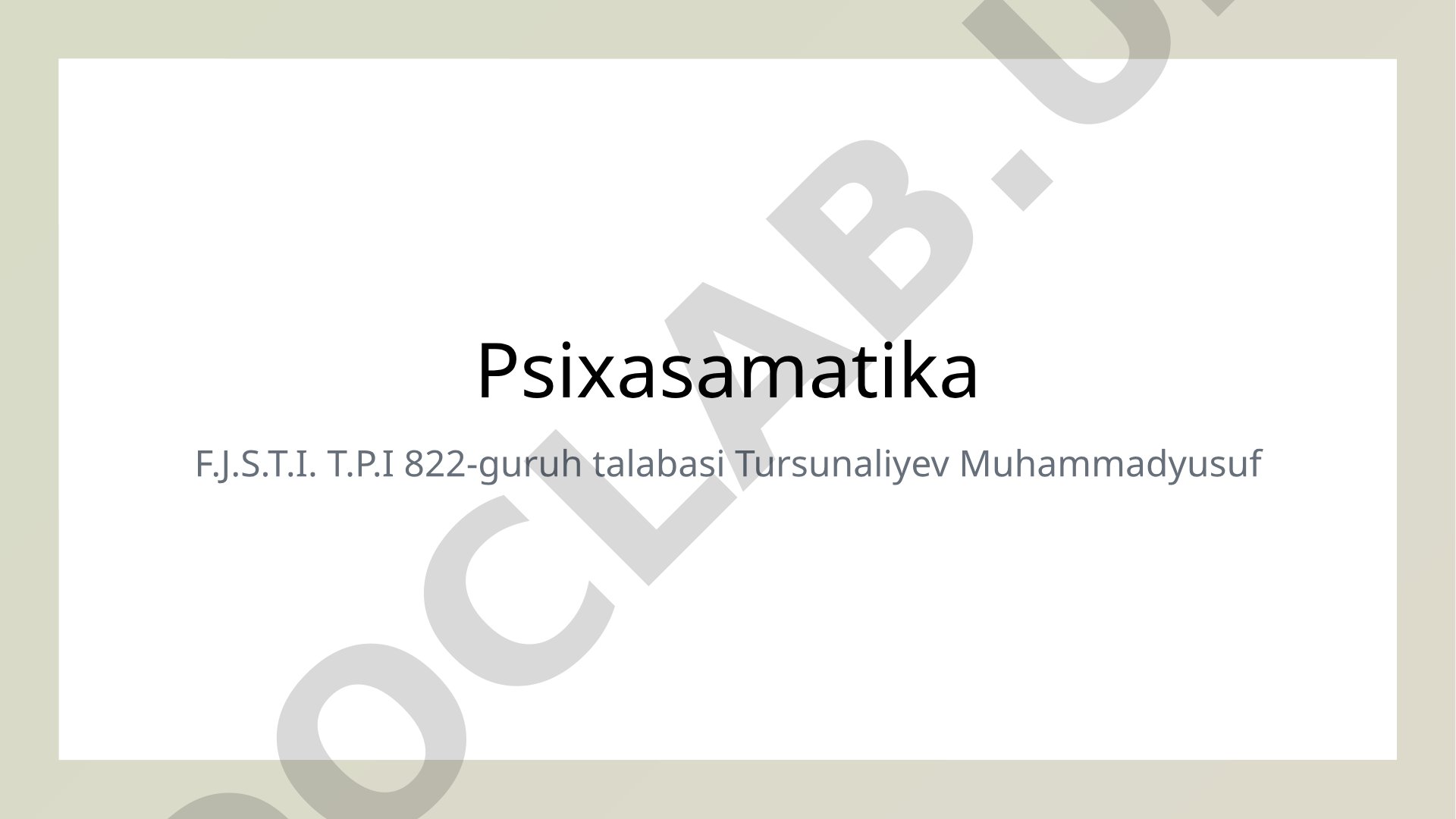 Psixosomatika: ong va tana orasidagi bog'liqlik