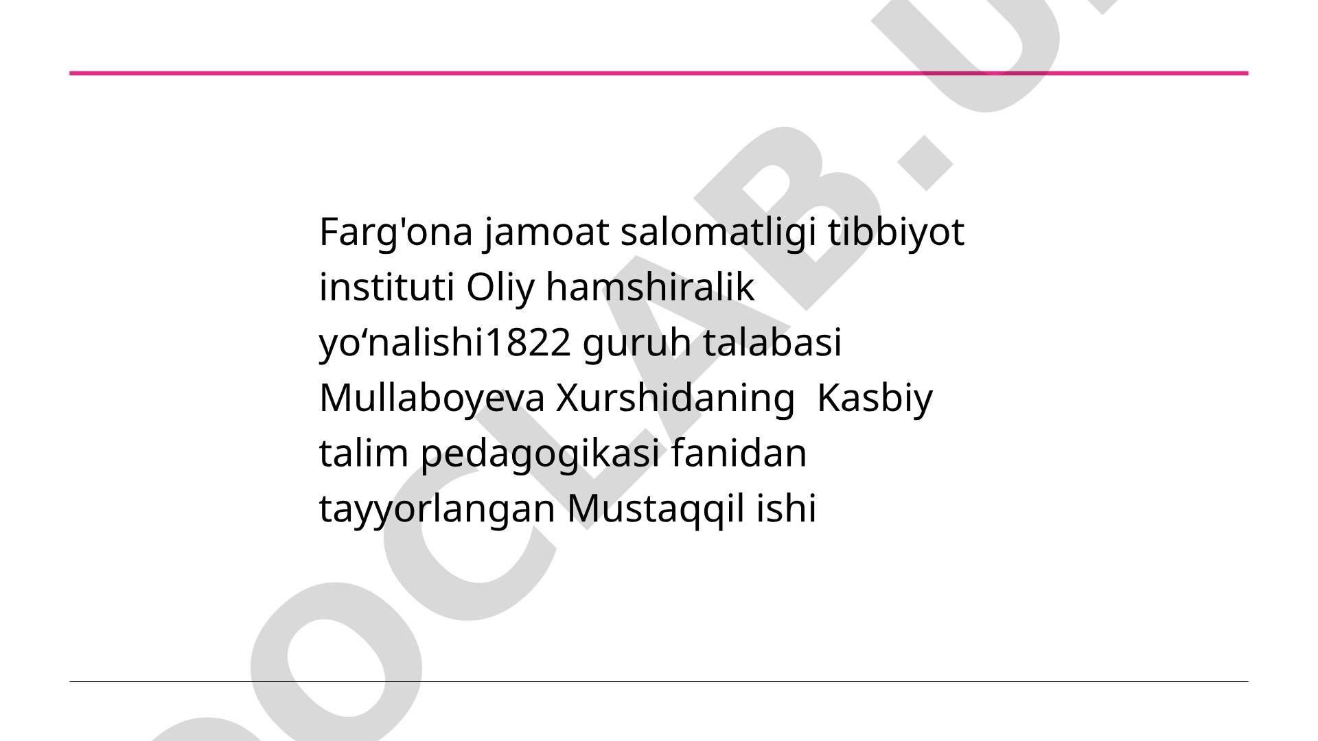 Kasbiy faoliyatni psixologik baholash metodikalari tahlili