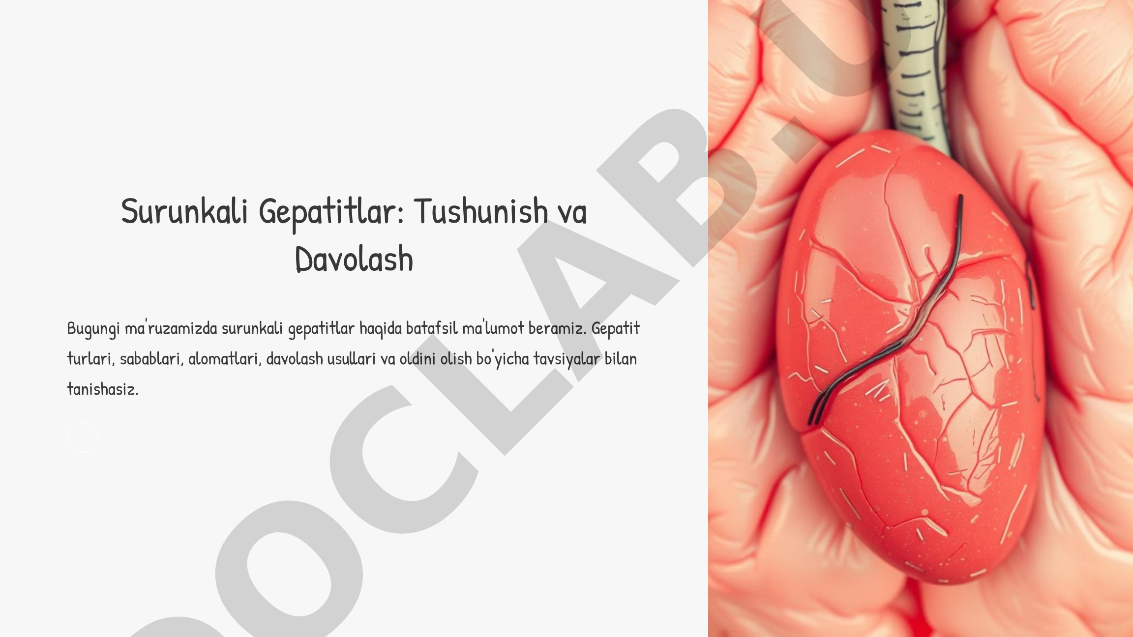 Surunkali Gepatitlar: Tushunish va Davolash