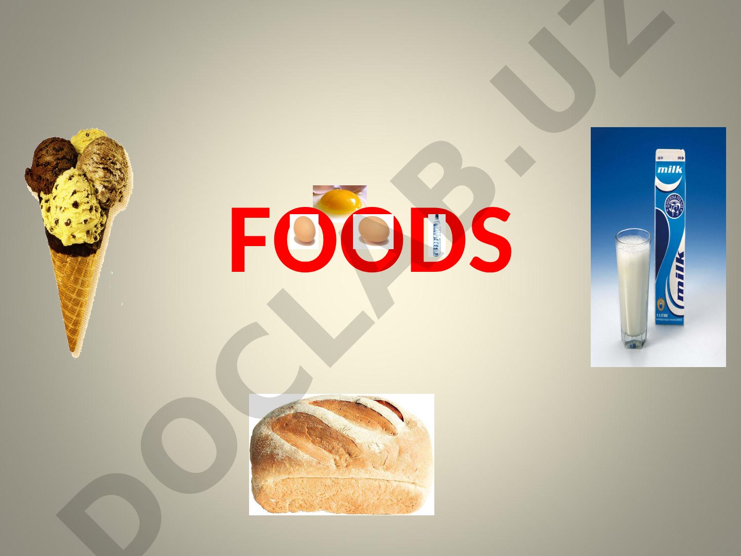 Foods and Groceries List