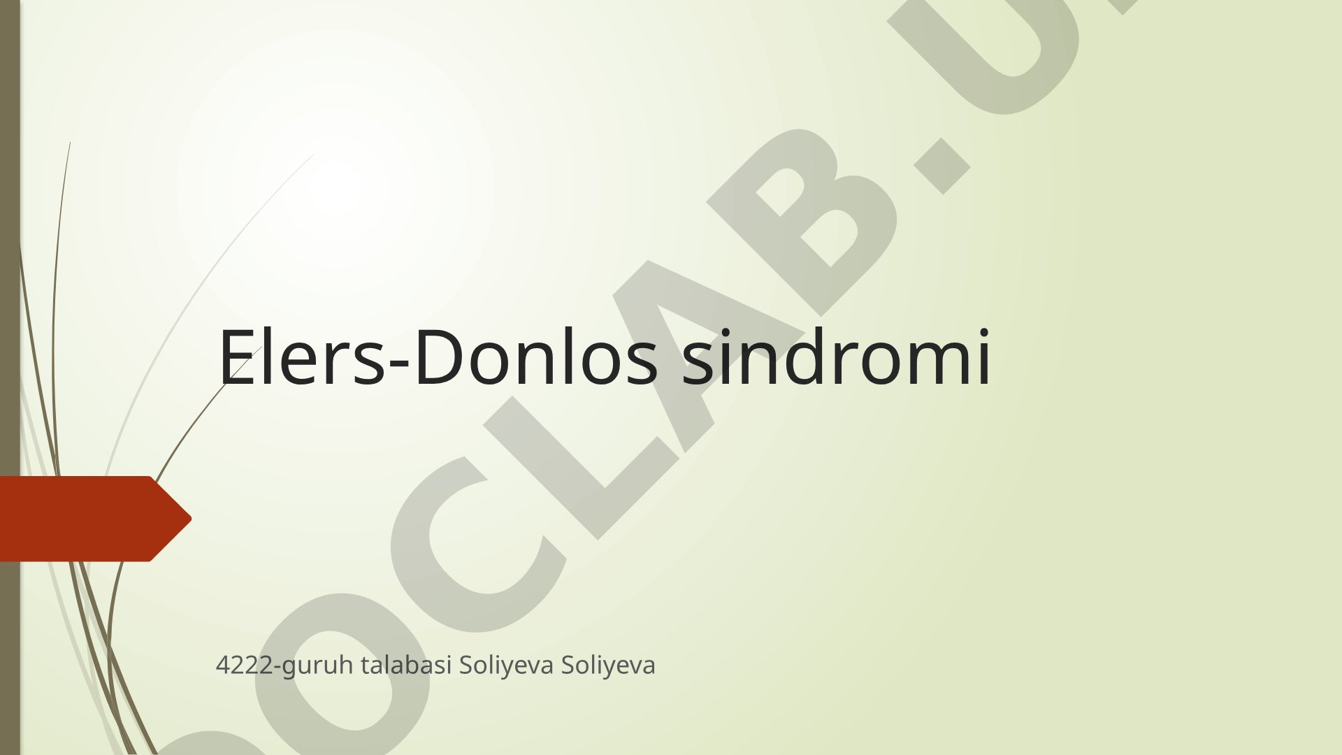 Ehlers-Danlos sindromi