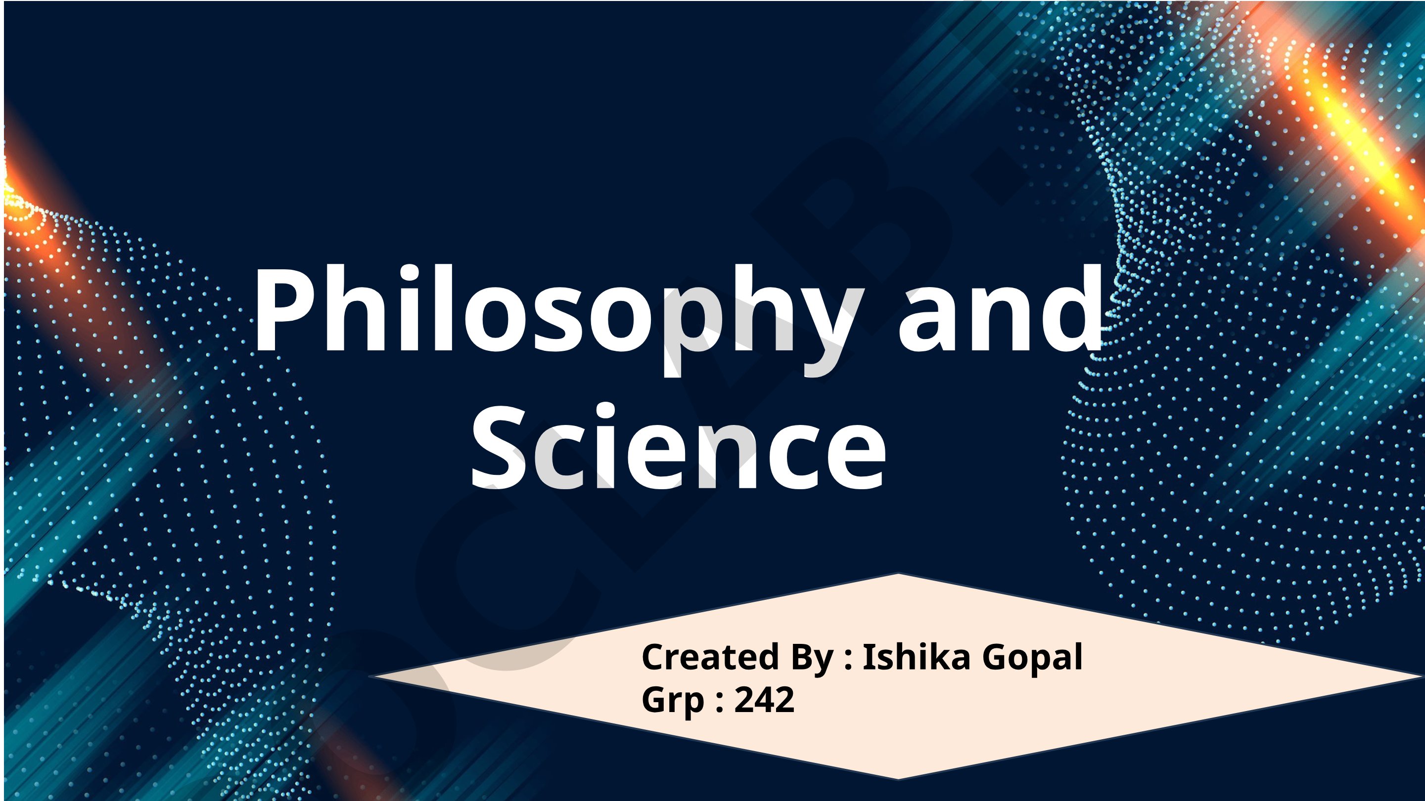 Philosophy and Science