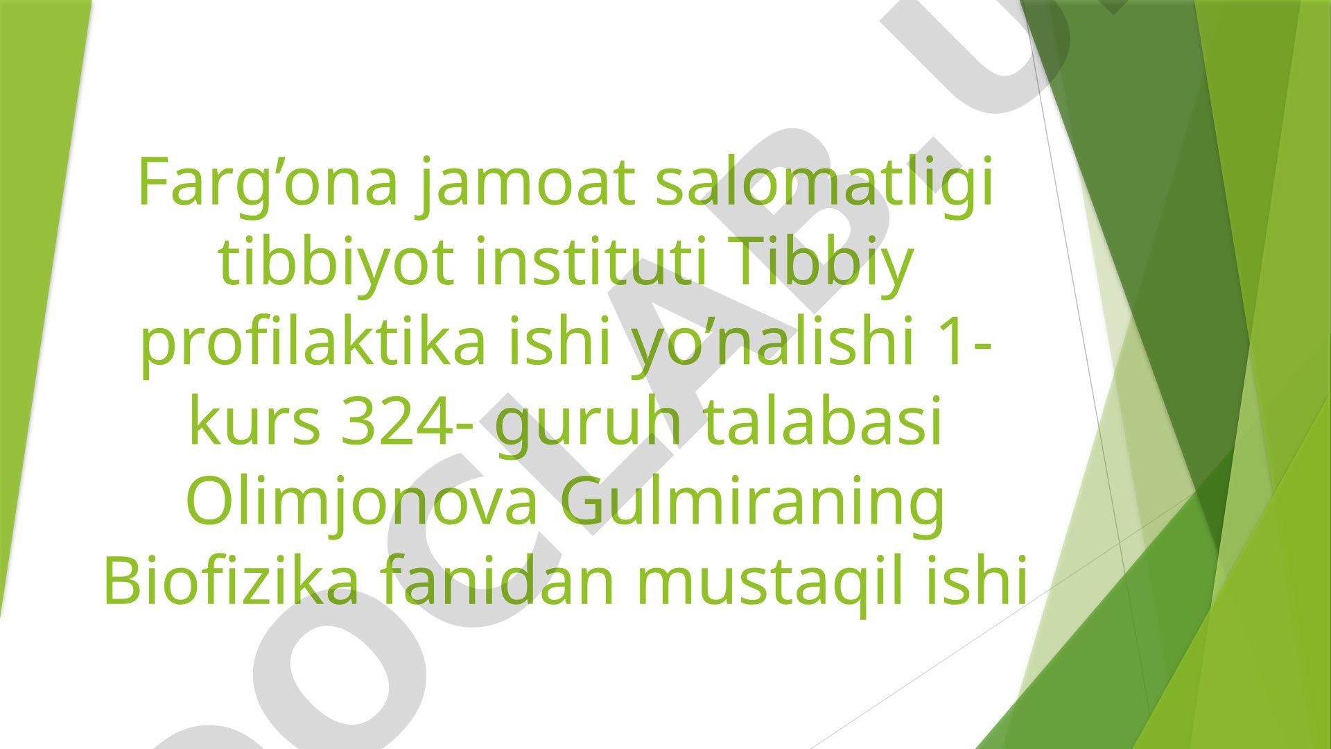 Lazerning tibbiyotda ahamiyati