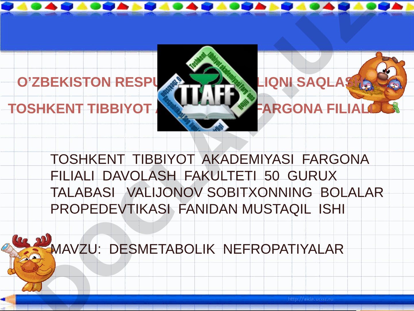 Desmetabolik nefropatiyalar