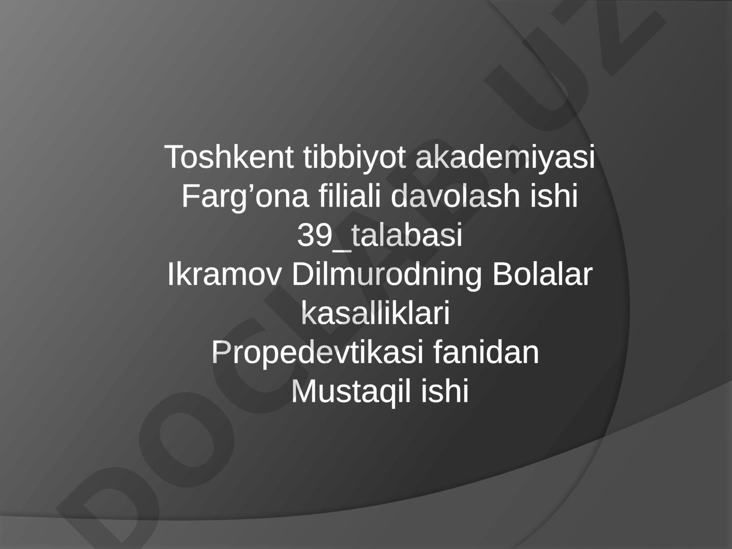 Gipo va Avitaminoz