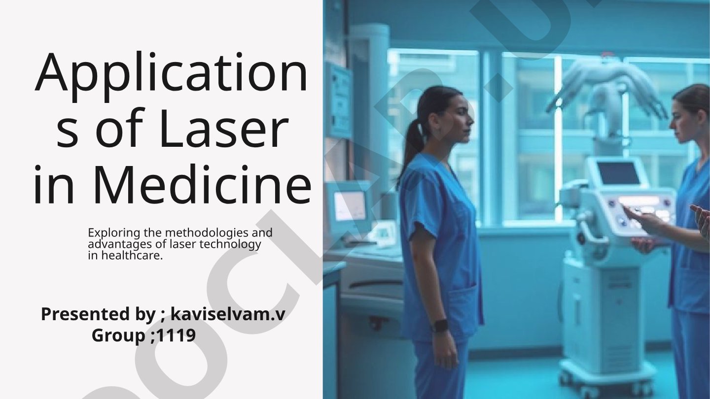 Applications of Laser in Medicine