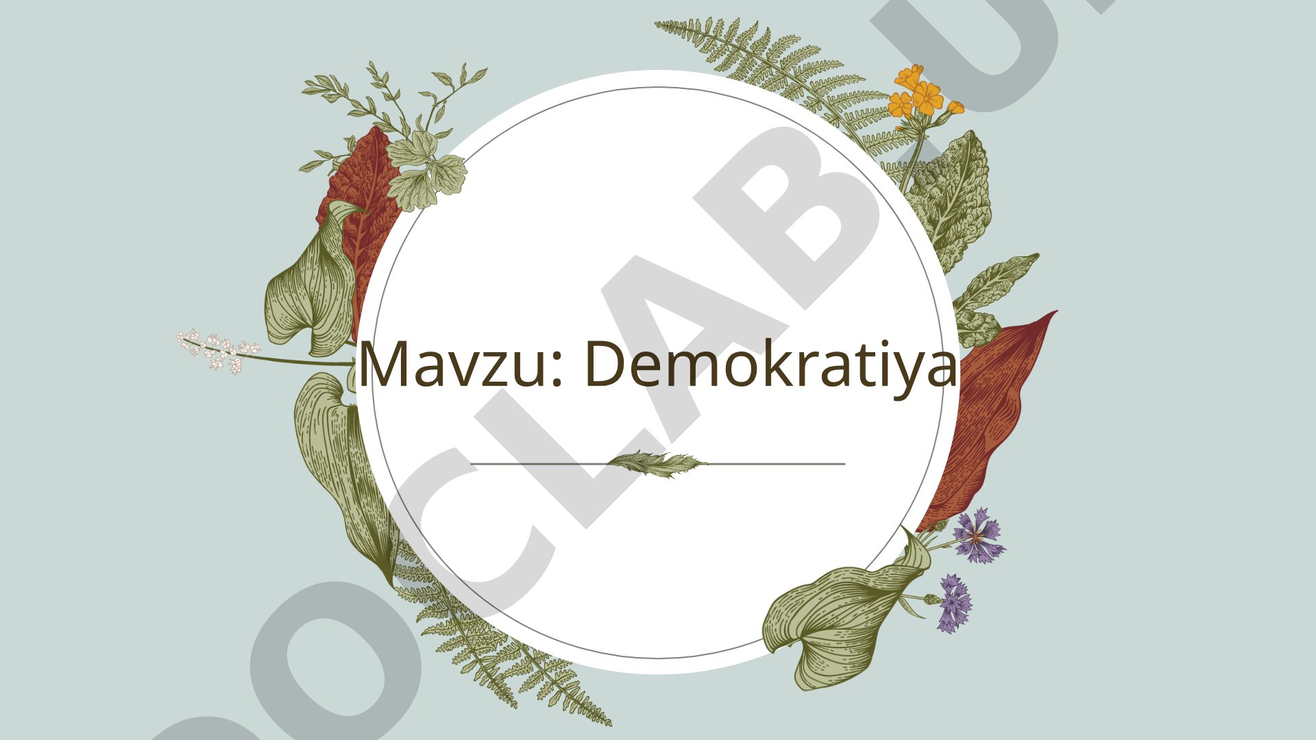 Demokratiya haqida maqola